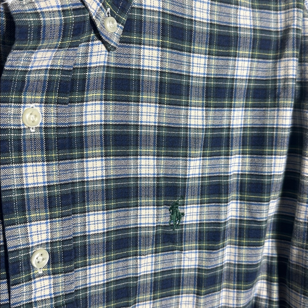 Ralph Lauren Men’s XL Plaid Classic Collared Polo Button Up Long Sleeved Shirt - Picture 3 of 3